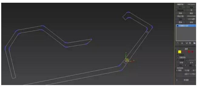 回到頂視圖手動調節一下點，參考效果圖，調到合適位置