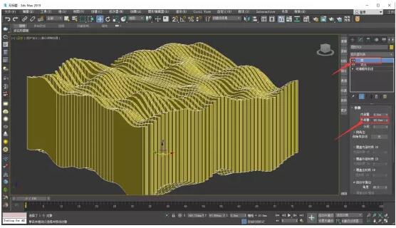 8、在修改選項(xiàng)面板中再給模型添加一個(gè)殼修改器命令，設(shè)置殼的厚度為60mm